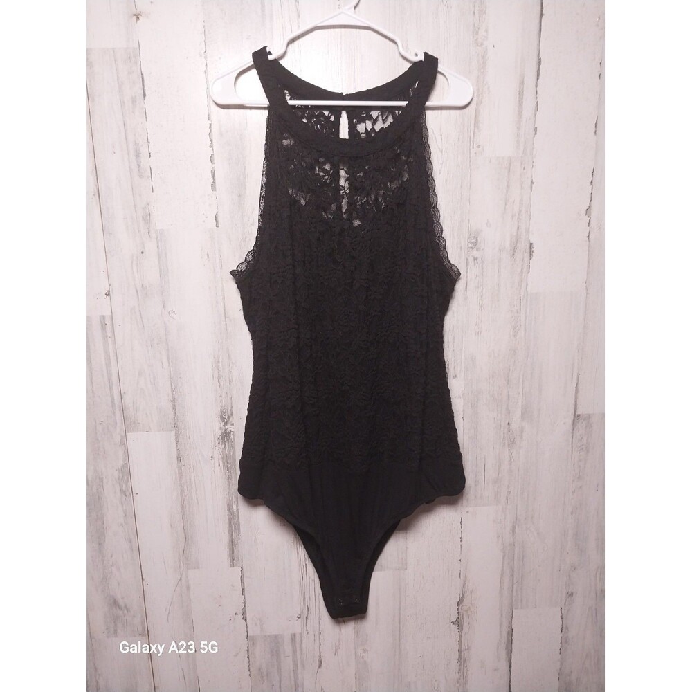 Torrid Lace High Neck Bodysuit Black Plus Size 4X Sleeveless